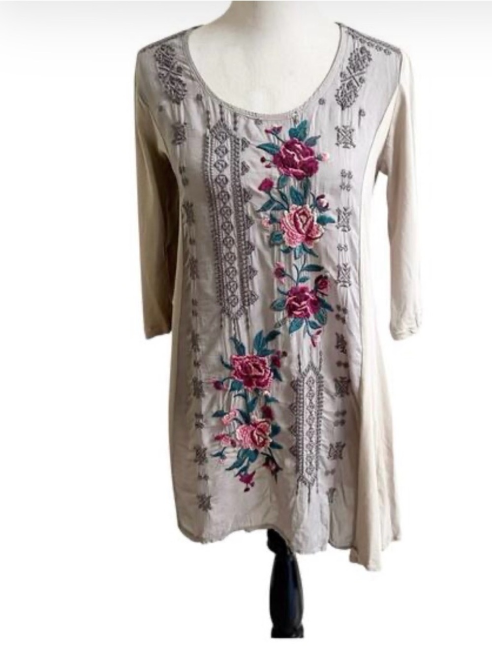 Johnny Was Mishka Rose Embroidered Tunic